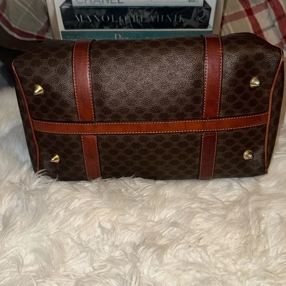 Celine Triomphe Macadam Monogram Logo Speedy 30 Boston Vintage Bag GUC - Picture 6 of 15